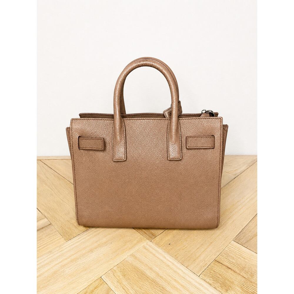 Saint Laurent YSL Sac de Jour Nano Taupe Grained Leather Crossbody Bag - Picture 2 of 6